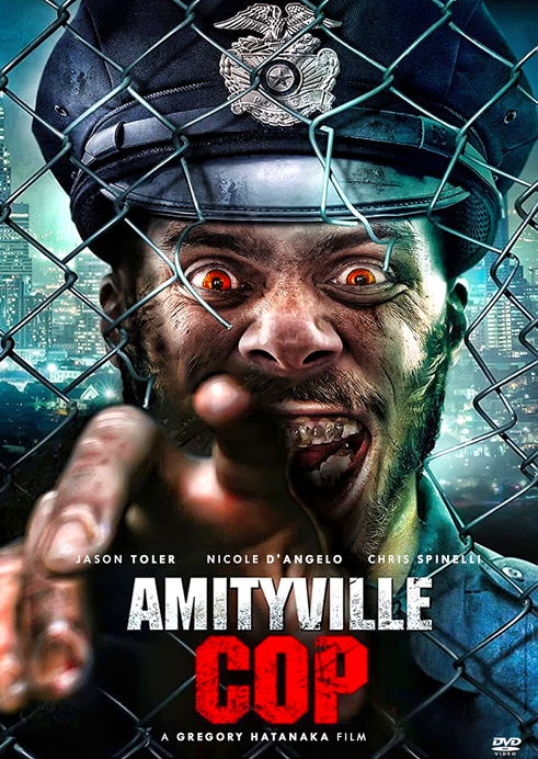 Amityville Cop DVD featuring Jason Toler and Nicole D'Angelo, horror movie from FilmClassicsOnDVD with a spooky scene.