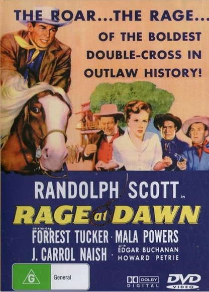 Rage at Dawn on DVD, Drama, Randolph Scott, Forrest Tucker