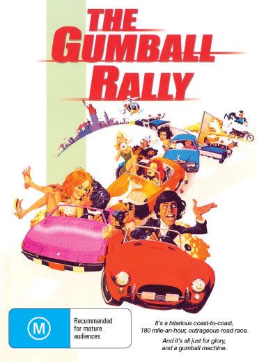 Rare collectible DVD of The Gumball Rally movie from FilmClassicsOnDVD, featuring the movie cover art and title.