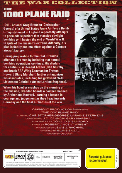 Buy Online The 1000 Plane Raid (1969) - DVD - Christopher George, Laraine Stephens | Best Shop for Old classic and hard to find movies on DVD - Timeless Classic DVD