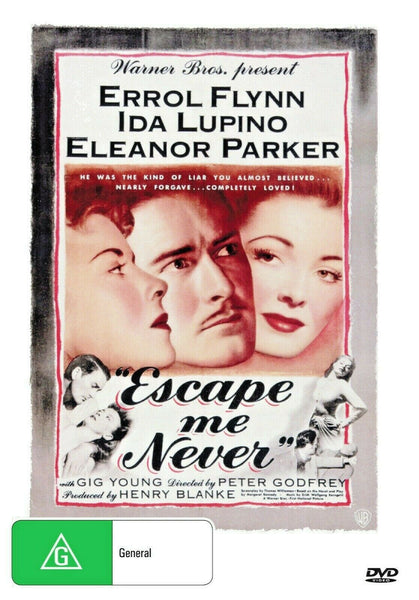 Buy Online Escape Me Never (1947) - DVD  - Errol Flynn, Ida Lupino | Best Shop for Old classic and hard to find movies on DVD - Timeless Classic DVD