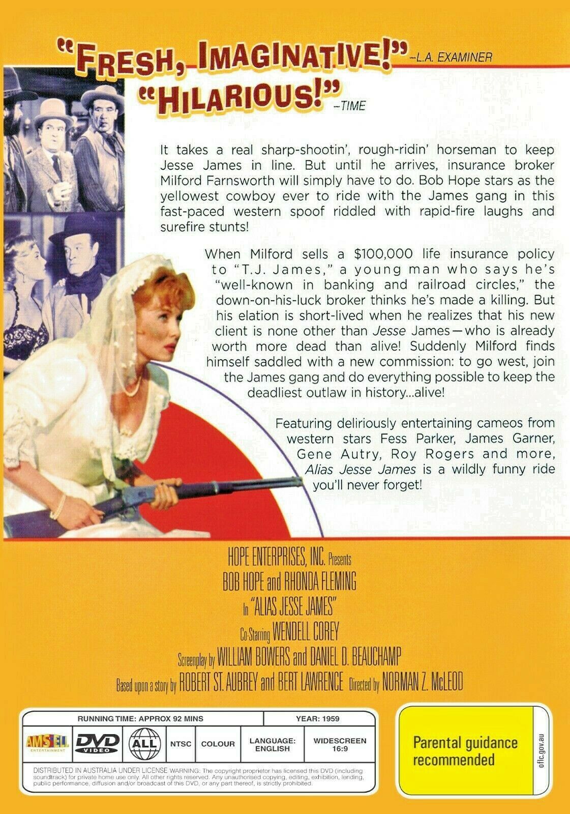 Buy Online alias Jesse James (1959)- DVD -- Bob Hope, Rhonda Fleming  - WESTERN | Best Shop for Old classic and hard to find movies on DVD - Timeless Classic DVD