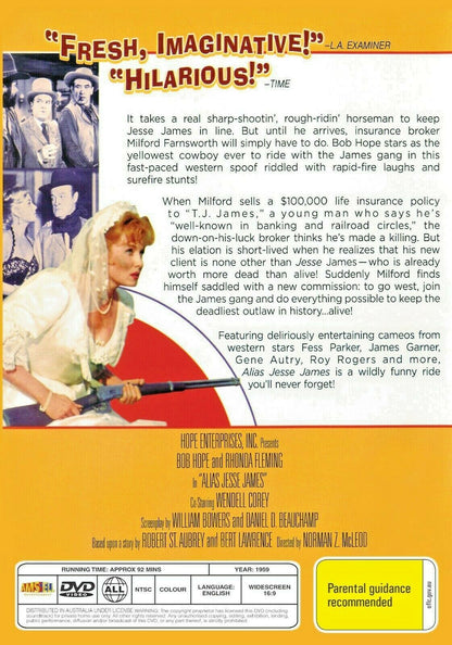 Buy Online alias Jesse James (1959)- DVD -- Bob Hope, Rhonda Fleming  - WESTERN | Best Shop for Old classic and hard to find movies on DVD - Timeless Classic DVD