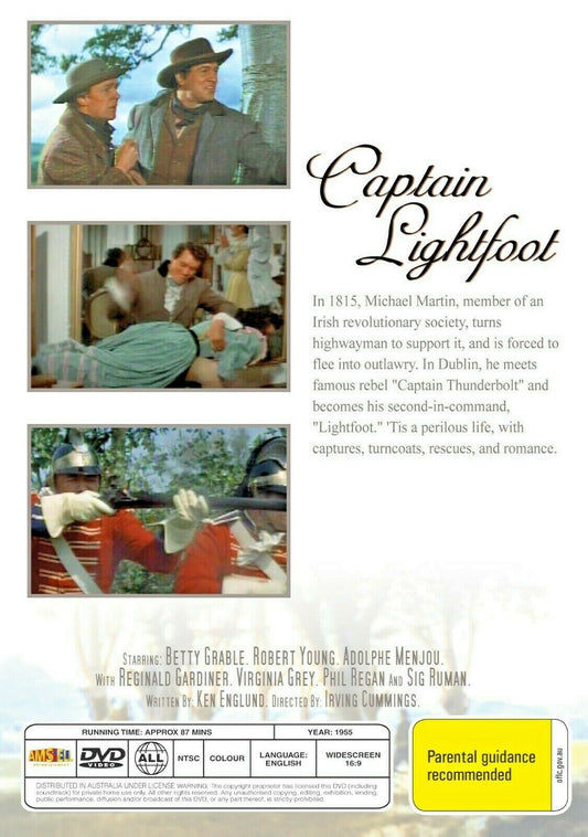 Buy Online Captain Lightfoot (1955) - DVD  - Rock Hudson, Barbara Rush | Best Shop for Old classic and hard to find movies on DVD - Timeless Classic DVD