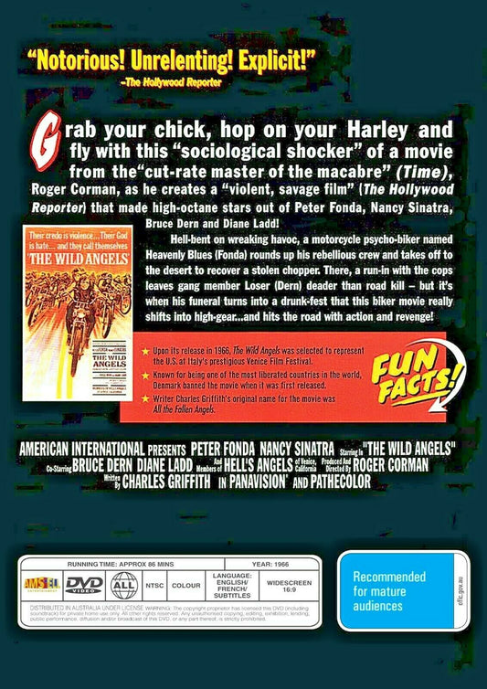 Buy Online The Wild Angels - DVD - Peter Fonda, Nancy Sinatra | Best Shop for Old classic and hard to find movies on DVD - Timeless Classic DVD