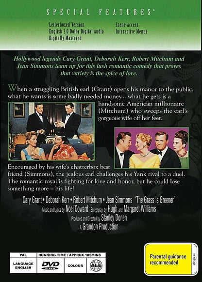 Buy Online THE GRASS IS GREENER  Cary Grant  Deborah Kerr  Robert Mitchum  - DVD | Best Shop for Old classic and hard to find movies on DVD - Timeless Classic DVD