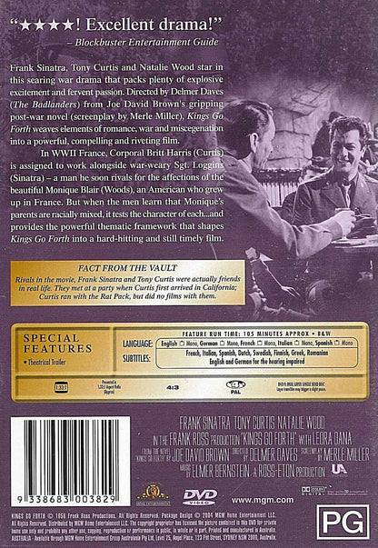 Buy Online KINGS GO FORTH  Frank Sinatra Tony Curtis  Natalie Wood  War Drama  REGION 4 DVD | Best Shop for Old classic and hard to find movies on DVD - Timeless Classic DVD