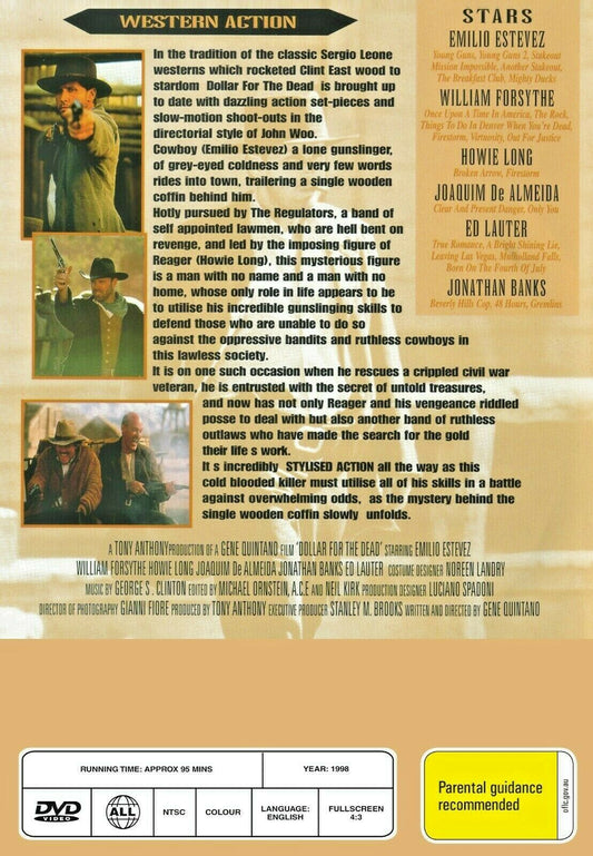 Buy Online Dollar for the Dead (1998) - DVD - Emilio Estevez, William Forsythe - WESTERN | Best Shop for Old classic and hard to find movies on DVD - Timeless Classic DVD