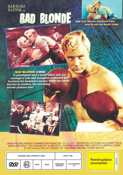 Buy Online Bad Blonde (1953) - DVD - Barbara Payton, Frederick Valk | Best Shop for Old classic and hard to find movies on DVD - Timeless Classic DVD