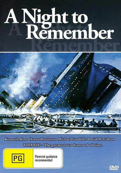 Buy Online A Night to Remember - DVD - Kenneth More, Ronald Allen | Best Shop for Old classic and hard to find movies on DVD - Timeless Classic DVD
