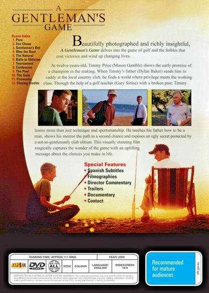 Buy Online A Gentleman's Game (2002) - DVD - NEW - Mason Gamble, Gary Sinise | Best Shop for Old classic and hard to find movies on DVD - Timeless Classic DVD