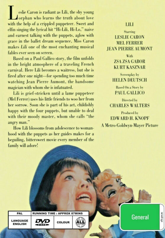 Buy Online Lili  - DVD - Leslie Caron, Mel Ferrer | Best Shop for Old classic and hard to find movies on DVD - Timeless Classic DVD