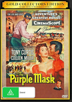 Buy Online The Purple Mask (1955) - DVD - Tony Curtis, Colleen Miller | Best Shop for Old classic and hard to find movies on DVD - Timeless Classic DVD