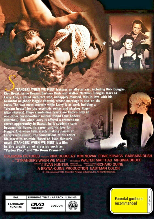 Buy Online Strangers When We Meet (1950) - DVD - NEW - Kirk Douglas, Kim Novak | Best Shop for Old classic and hard to find movies on DVD - Timeless Classic DVD