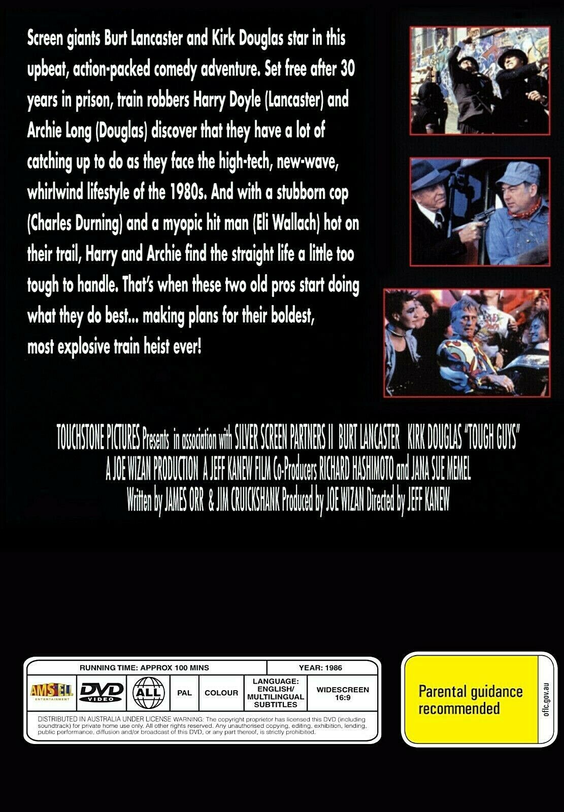 Buy Online Tough Guys (1986) - DVD -Burt Lancaster, Kirk Douglas - COMEDY | Best Shop for Old classic and hard to find movies on DVD - Timeless Classic DVD