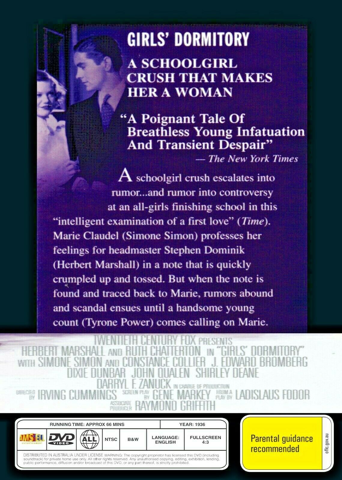 Buy Online Girls' Dormitory (1936) - DVD - NEW - Tyrone Power, Ruth Chatterton | Best Shop for Old classic and hard to find movies on DVD - Timeless Classic DVD