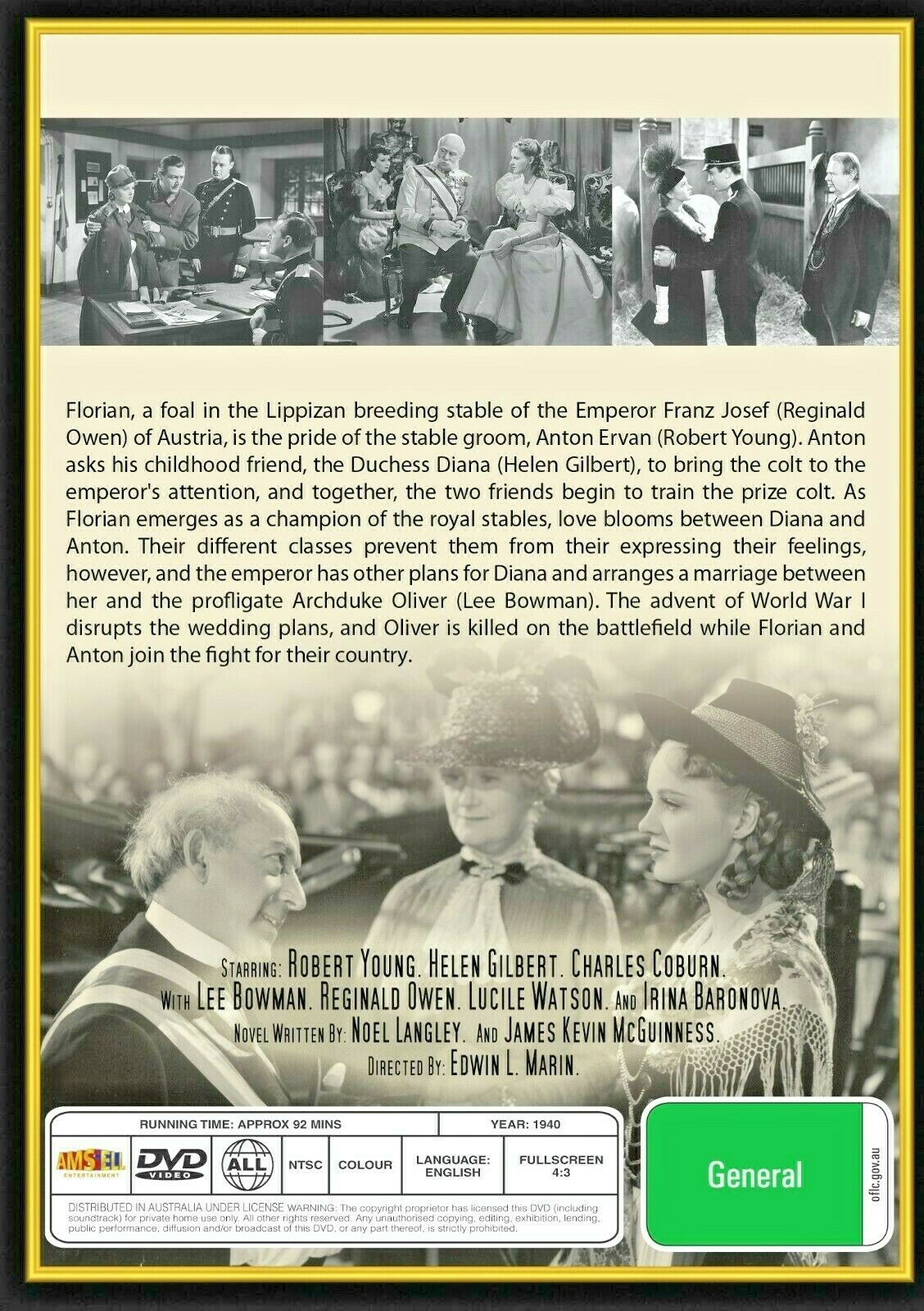 Buy Online Florian (1940) - DVD  - Robert Young, Helen Gilbert | Best Shop for Old classic and hard to find movies on DVD - Timeless Classic DVD