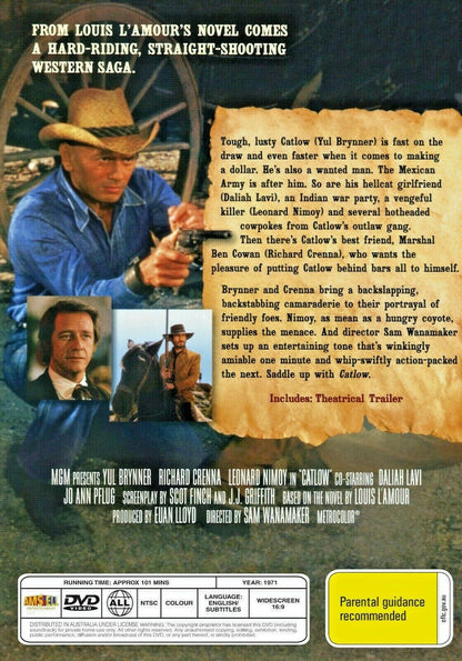 Buy Online Catlow (1971) - DVD-  Yul Brynner, Richard Crenna - WESTERN | Best Shop for Old classic and hard to find movies on DVD - Timeless Classic DVD