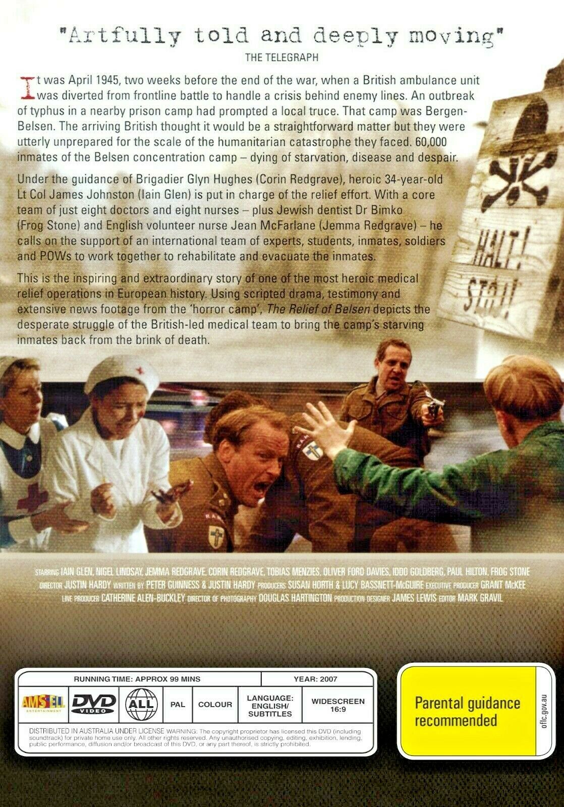 Buy Online The Relief of Belsen (2007) - DVD - Iain Glen, Nigel Lindsay | Best Shop for Old classic and hard to find movies on DVD - Timeless Classic DVD