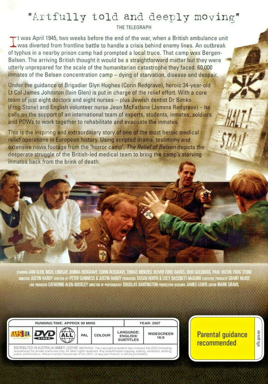 Buy Online The Relief of Belsen (2007) - DVD - Iain Glen, Nigel Lindsay | Best Shop for Old classic and hard to find movies on DVD - Timeless Classic DVD