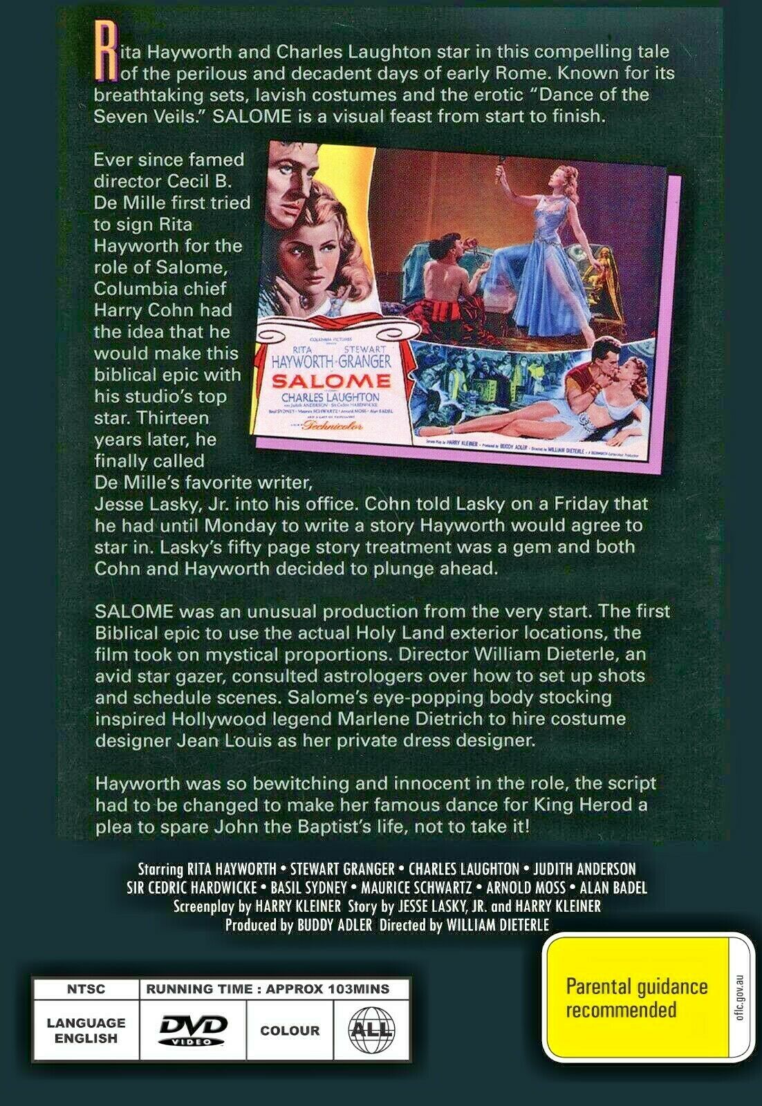 Buy Online Salome - DVD - DVD - Rita Hayworth, Stewart Granger | Best Shop for Old classic and hard to find movies on DVD - Timeless Classic DVD