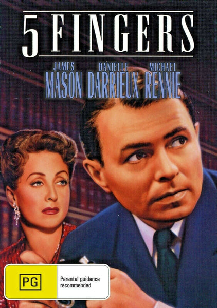 Buy Online 5 Fingers (1952) - DVD - NEW - James Mason, Danielle Darrieux | Best Shop for Old classic and hard to find movies on DVD - Timeless Classic DVD