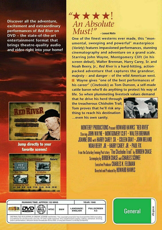 Buy Online RED RIVER - DVD - John Wayne, Montgomery Clift  - WESTERN | Best Shop for Old classic and hard to find movies on DVD - Timeless Classic DVD