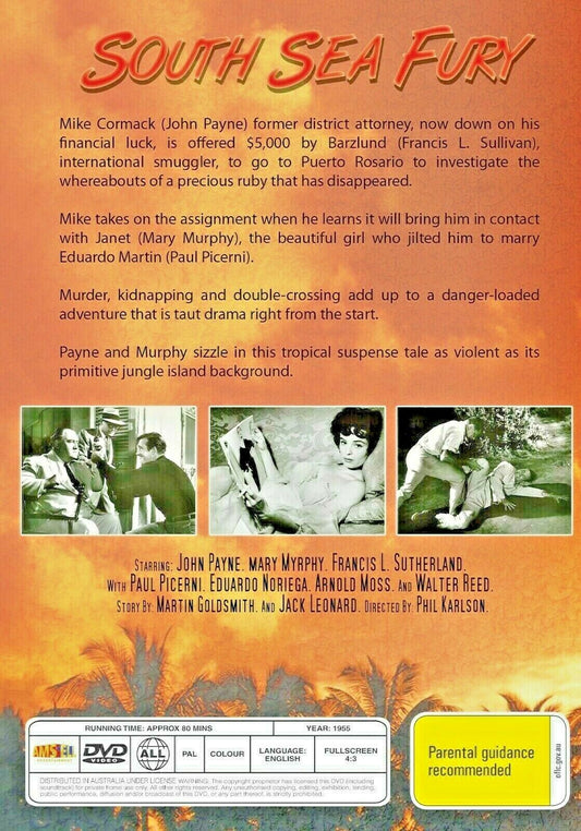 Buy Online South Sea Fury  - 2001 - DVD - John Payne, Mary Murphy | Best Shop for Old classic and hard to find movies on DVD - Timeless Classic DVD