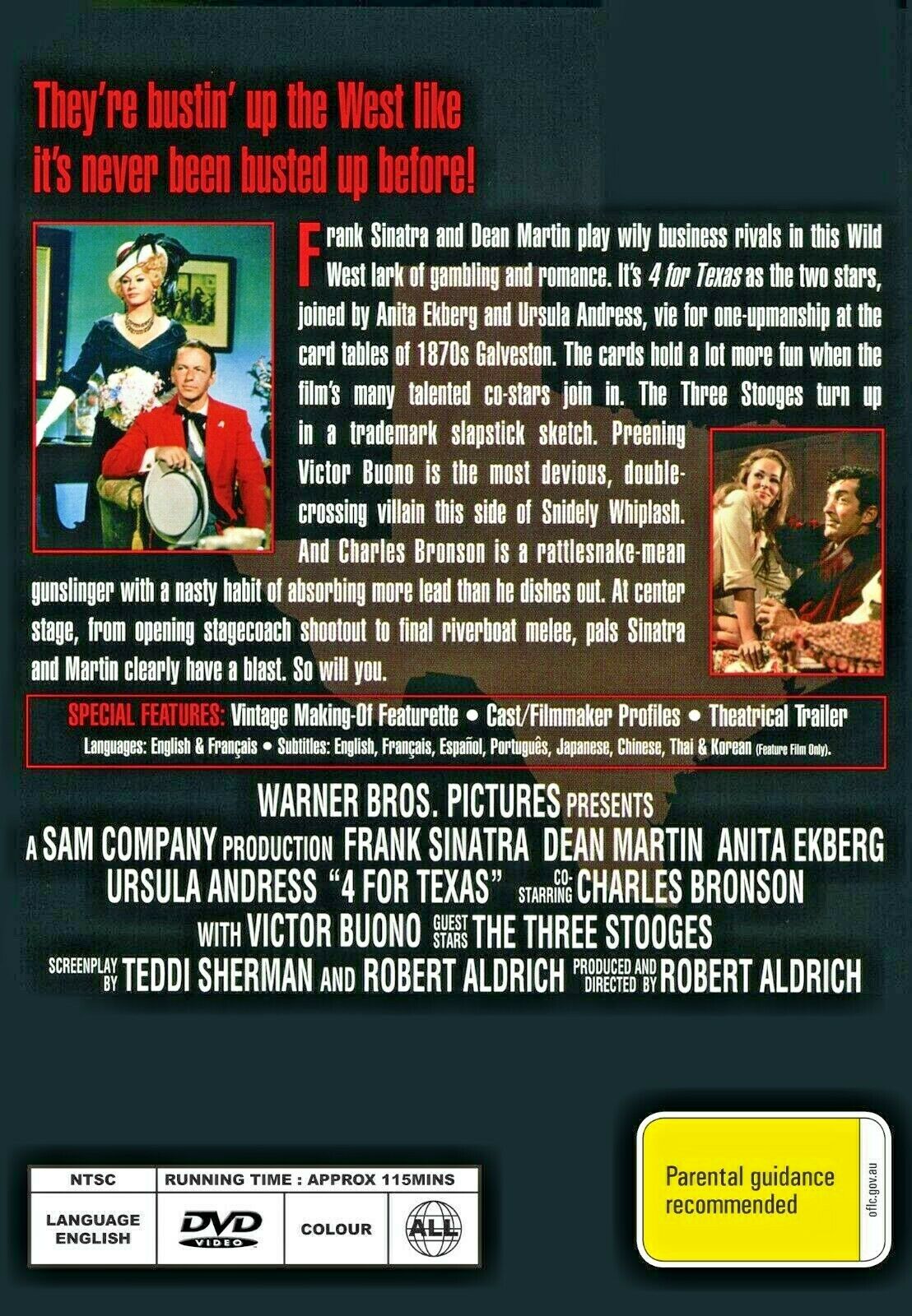 Buy Online 4 for Texas (1963) - DVD - NEW - Frank Sinatra, Dean Martin | Best Shop for Old classic and hard to find movies on DVD - Timeless Classic DVD