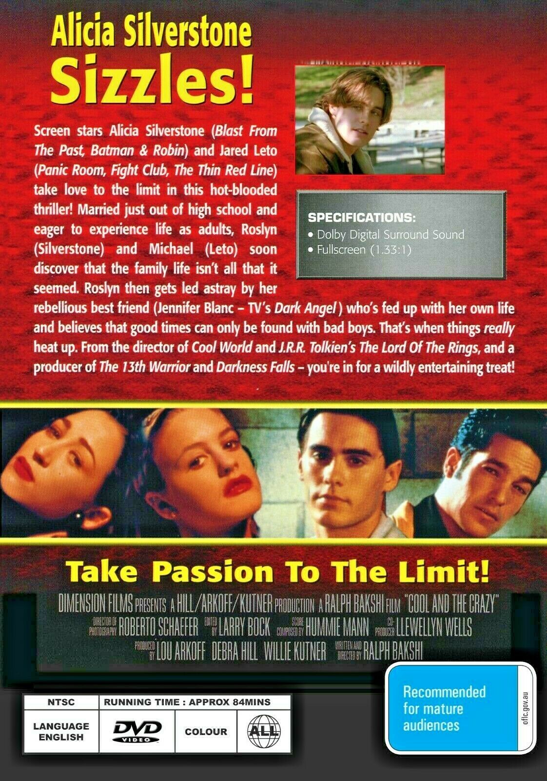 ギャルソンDVD Cool and the Crazy (1994) - DVD - Jared Leto, Alicia