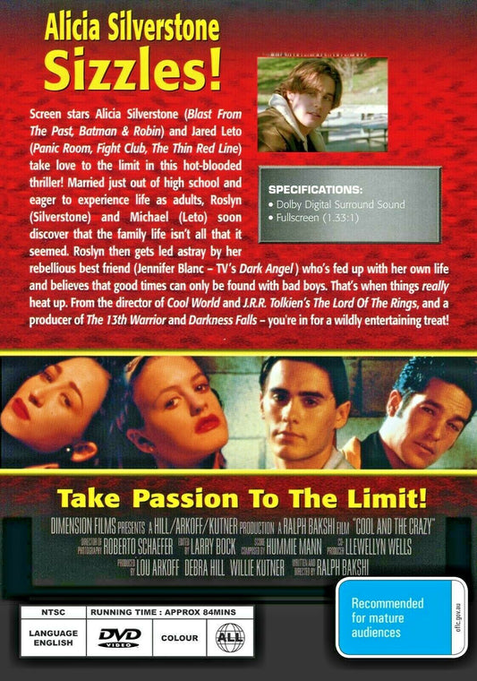 Buy Online Cool and the Crazy (1994) - DVD  - Jared Leto, Alicia Silverstone | Best Shop for Old classic and hard to find movies on DVD - Timeless Classic DVD