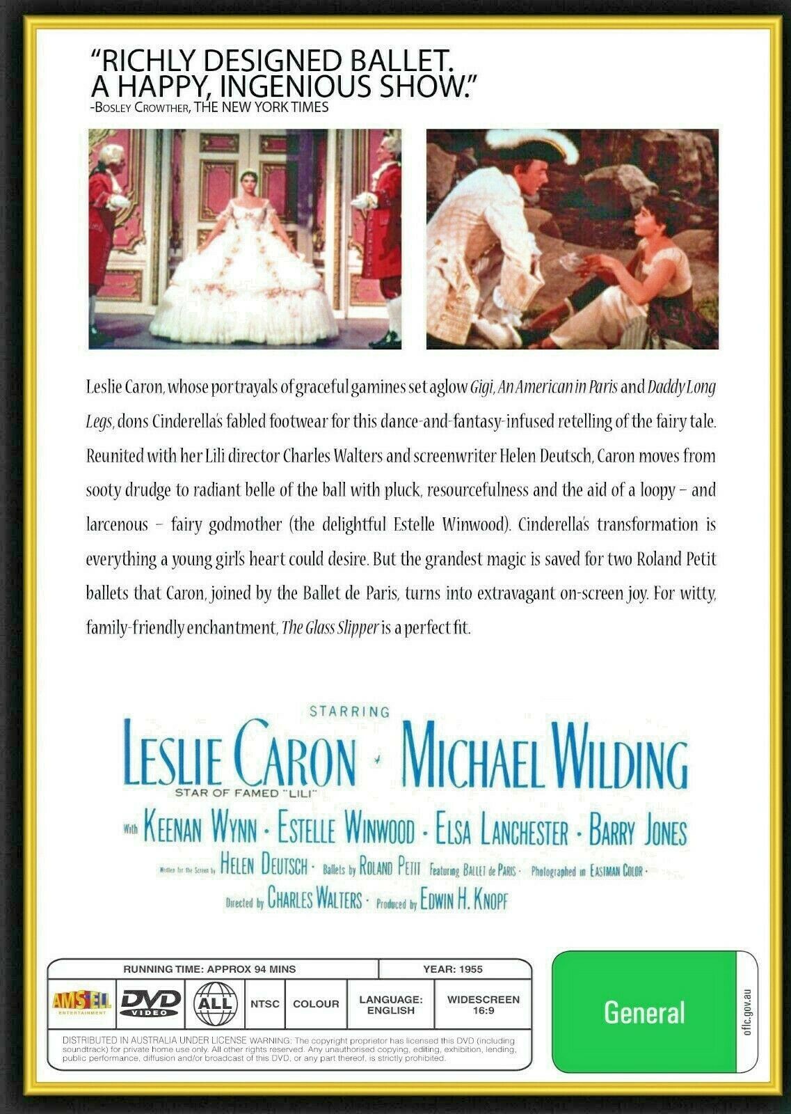 Buy Online The Glass Slipper - DVD - Leslie Caron, Michael Wilding | Best Shop for Old classic and hard to find movies on DVD - Timeless Classic DVD