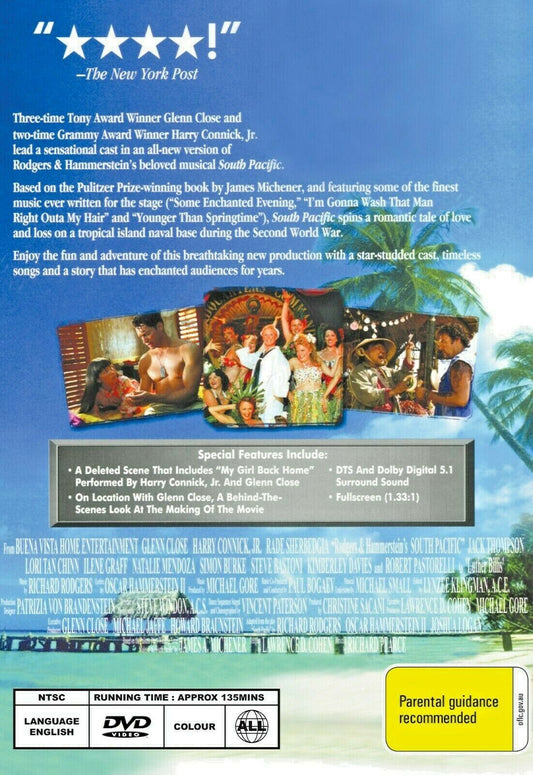 Buy Online South Pacific  - 2001 - DVD - Glenn Close, Harry Connick Jr. | Best Shop for Old classic and hard to find movies on DVD - Timeless Classic DVD