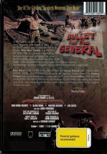 Buy Online A BULLET FOR THE GENERAL - DVD | Best Shop for Old classic and hard to find movies on DVD - Timeless Classic DVD