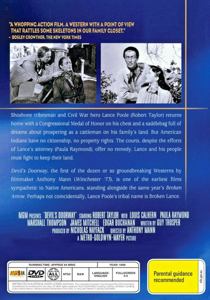 Buy Online Devil's Doorway  (1950) - DVD- Robert Taylor, Louis Calhern  - WESTRERN | Best Shop for Old classic and hard to find movies on DVD - Timeless Classic DVD