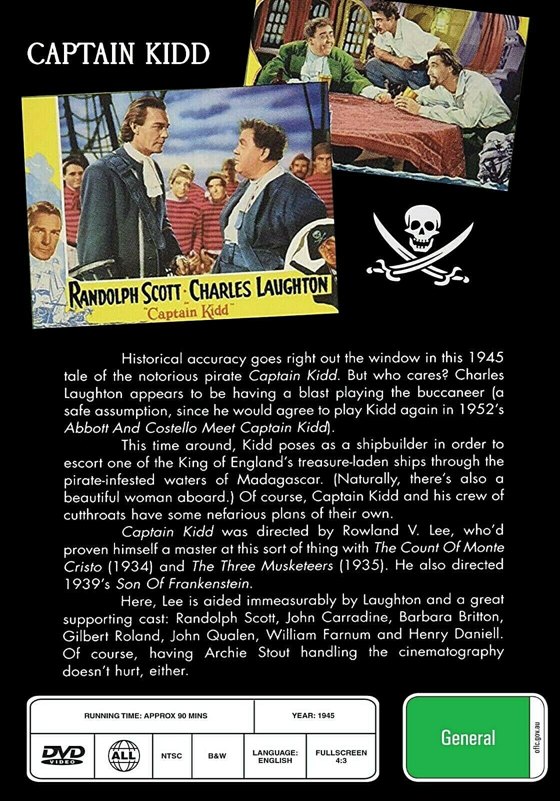 Buy Online Captain Kidd (1945) - DVD  - Charles Laughton, Randolph Scott | Best Shop for Old classic and hard to find movies on DVD - Timeless Classic DVD