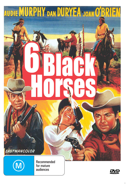 Buy Online Six Black Horses (1962) - DVD - Audie Murphy, Dan Duryea | Best Shop for Old classic and hard to find movies on DVD - Timeless Classic DVD