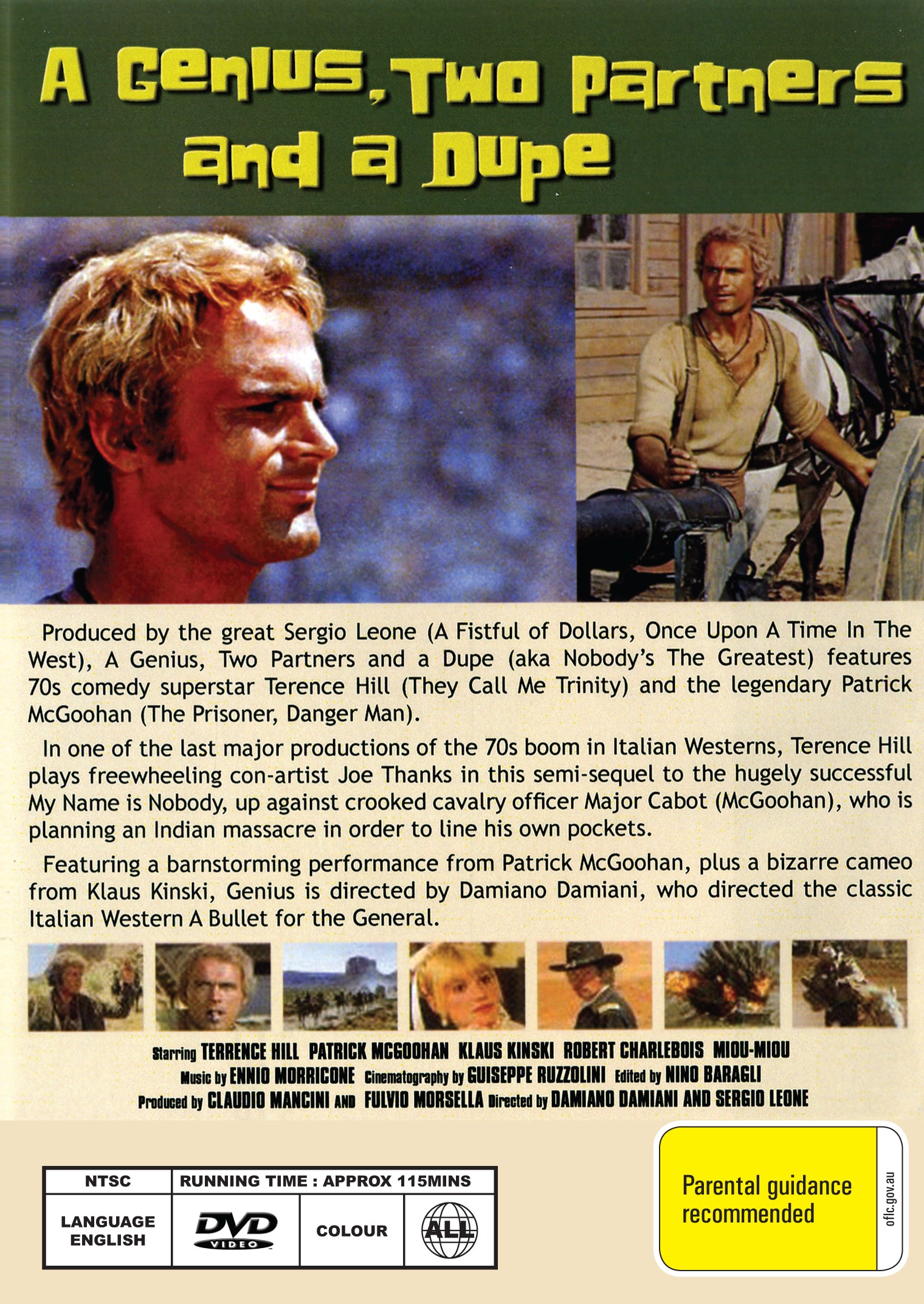 Buy Online A Genius, Two Partners and a Dupe (1975) - Terence Hill | Best Shop for Old classic and hard to find movies on DVD - Timeless Classic DVD