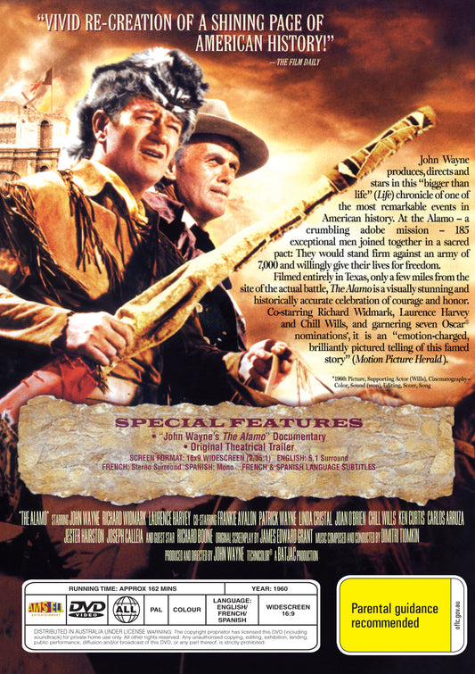 Buy Online The Alamo (1960) - DVD - John Wayne, Richard Widmark | Best Shop for Old classic and hard to find movies on DVD - Timeless Classic DVD