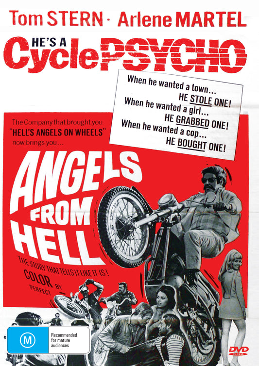 Buy Online Angels from Hell (1968) - DVD - Tom Stern, Ted Markland | Best Shop for Old classic and hard to find movies on DVD - Timeless Classic DVD