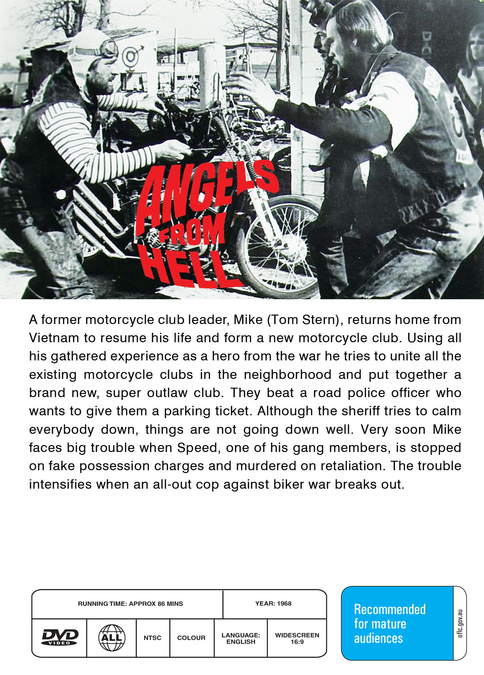 Buy Online Angels from Hell (1968) - DVD - Tom Stern, Ted Markland | Best Shop for Old classic and hard to find movies on DVD - Timeless Classic DVD