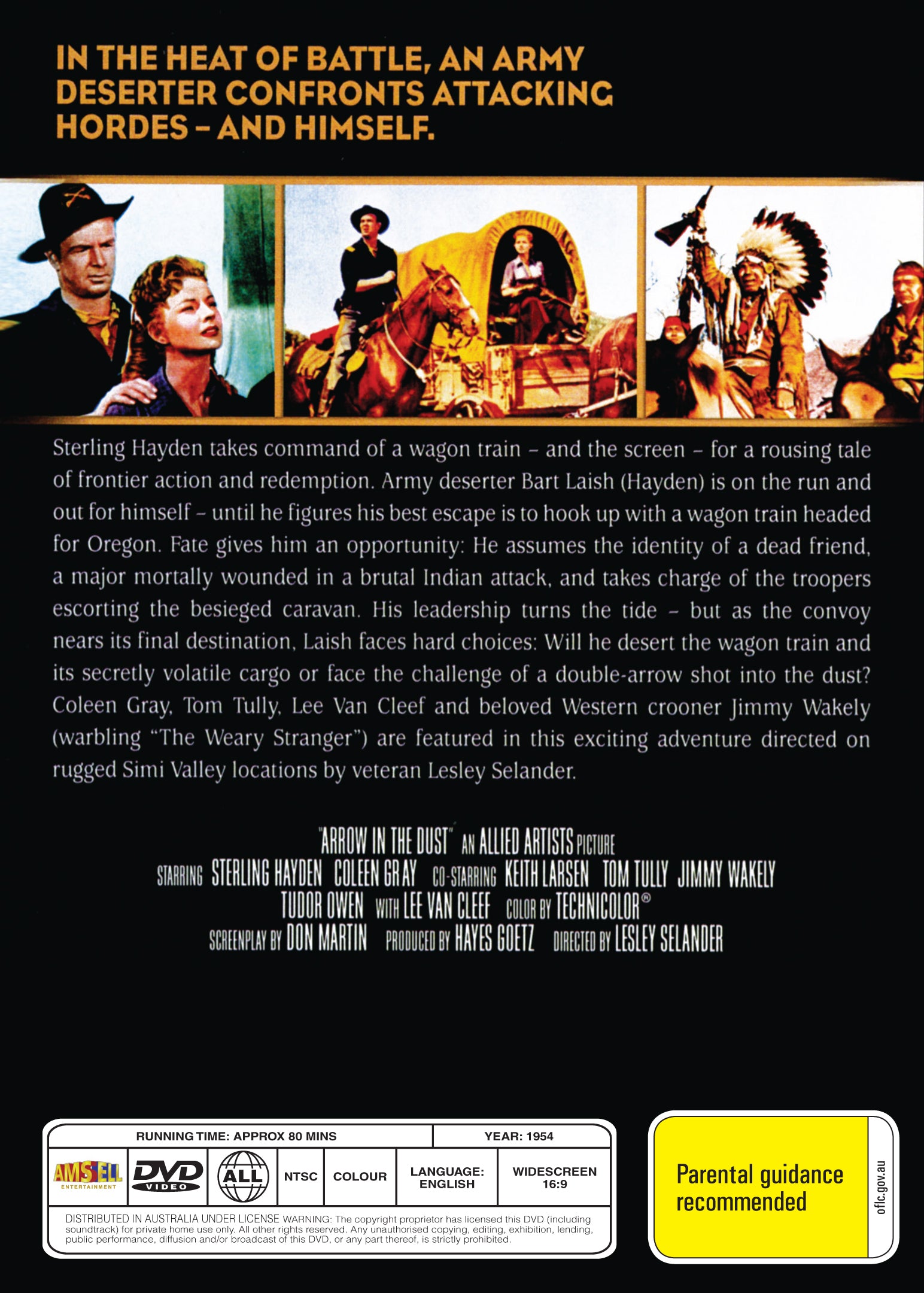 Buy Online Arrow in the Dust (1954) - DVD - Sterling Hayden, Coleen Gray | Best Shop for Old classic and hard to find movies on DVD - Timeless Classic DVD