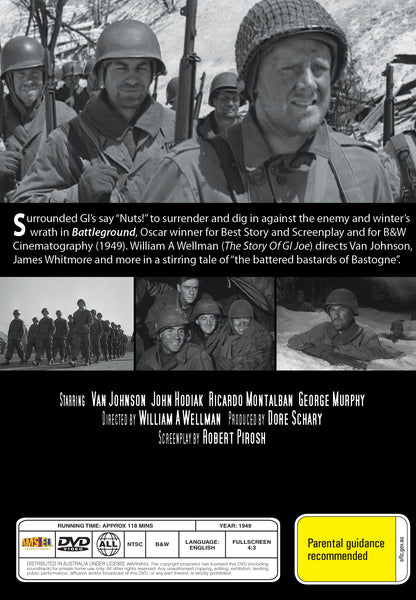 Buy Online Battleground (1949) - DVD - Van Johnson, John Hodiak, Ricardo Montalban | Best Shop for Old classic and hard to find movies on DVD - Timeless Classic DVD