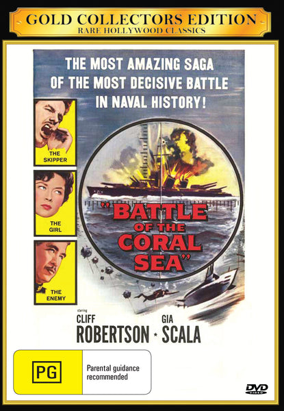 Buy Online Battle of the Coral Sea (1959) - DVD - Cliff Robertson, Gia Scala | Best Shop for Old classic and hard to find movies on DVD - Timeless Classic DVD