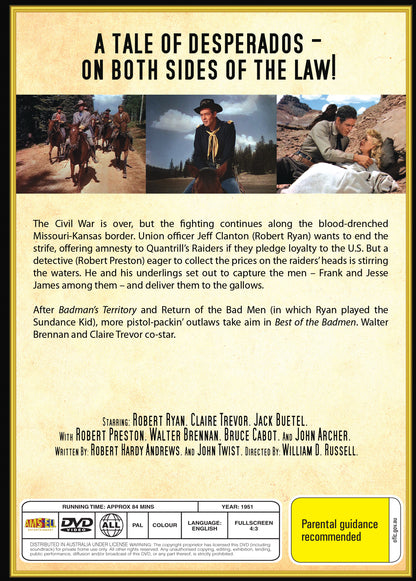 Buy Online Best of the Badmen (1951) - DVD - Robert Ryan, Claire Trevor | Best Shop for Old classic and hard to find movies on DVD - Timeless Classic DVD
