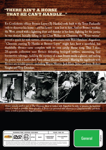 Buy Online Bronco  (1958-62) - DVD -  Ty Hardin, Robert Colbert | Best Shop for Old classic and hard to find movies on DVD - Timeless Classic DVD