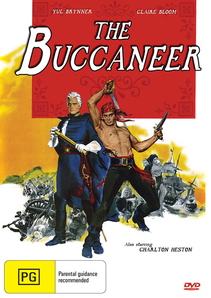 Buy Online The Buccaneer (1958) - DVD - Yul Brynner, Claire Bloom | Best Shop for Old classic and hard to find movies on DVD - Timeless Classic DVD