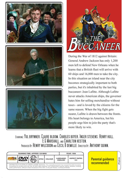 Buy Online The Buccaneer (1958) - DVD - Yul Brynner, Claire Bloom | Best Shop for Old classic and hard to find movies on DVD - Timeless Classic DVD
