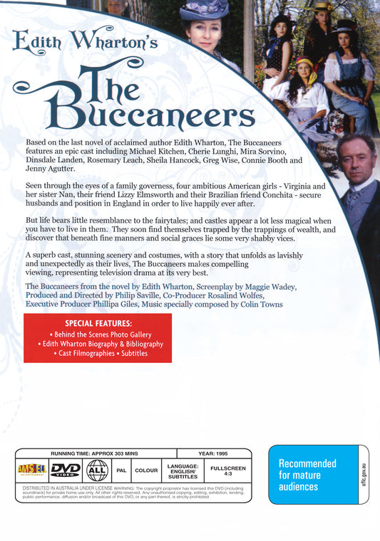Buy Online The Buccaneers (1995) - DVD - Carla Gugino, Alison Elliott | Best Shop for Old classic and hard to find movies on DVD - Timeless Classic DVD