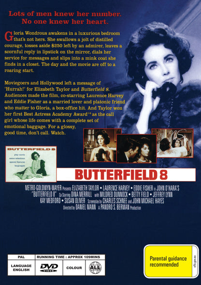 Buy Online Butterfield 8 (1960) - DVD - Elizabeth Taylor, Laurence Harvey | Best Shop for Old classic and hard to find movies on DVD - Timeless Classic DVD